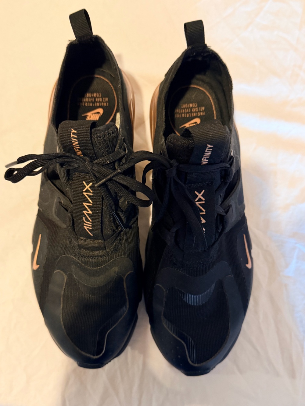 Nike Air Max Infinity Black with Rose Gold Accents
